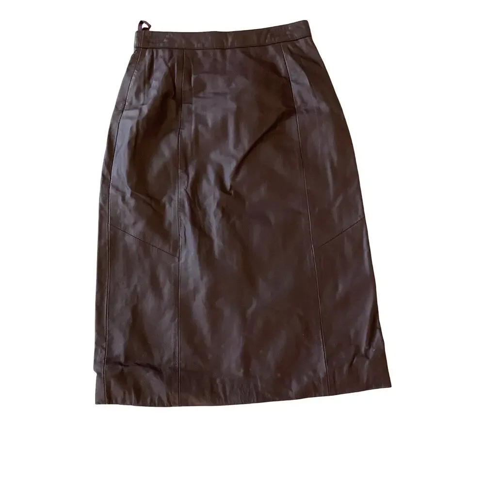 Pelle Studio Leather Pencil Skirt